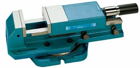 Maschinenschraubstock Fresmak ARNOLD Classic hydraulisch mit Drehplatte und Regulator, 90 - 200 mm, breite Ausf&uuml;hrung