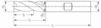 VHM HPC Schaftfr&auml;ser 8,0 mm, Typ UNI, Z4, 37&deg;, EF, HB