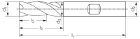 VHM HPC Schaftfr&auml;ser 10,0 mm, Typ UNI, Z4, 37&deg;, EF, HB