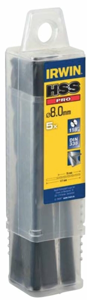 IRWIN HSS&nbsp;Pro Bohrer &Oslash; 9,5 x 125 mm, DIN 338, 5 Stk. Pkg.