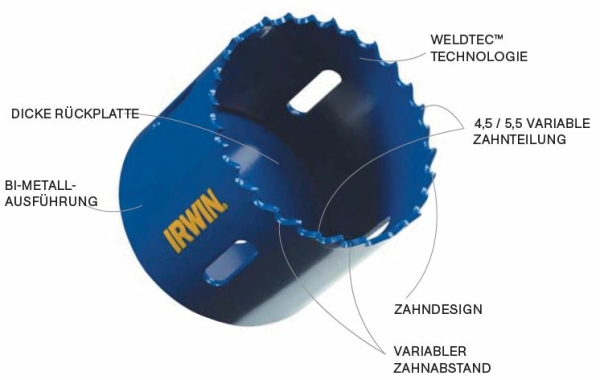 IRWIN Bi-Metall Lochs&auml;ge &Oslash; 140 mm
