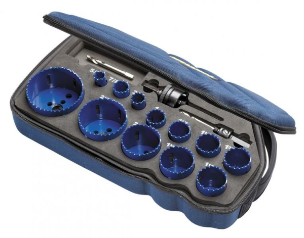 IRWIN Bi-Metall Lochs&auml;genset 1200G SE, &Oslash; 16/19/22/25/29/32/35/38/44/51/65/76 mm, Halter 10504533 &amp; 10504535, 3 Pilotbohrer