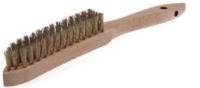 Draht-Handb&uuml;rste 5 Reihen, Messingdraht gewellt 0,30 mm