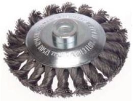 Zopf-Kegelb&uuml;rste &Oslash; 100 mm, Stahldraht glatt 0,50 mm, Aufnahme M14 Gewinde