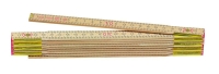 Holzglieder-Ma&szlig;stab 2 Meter, 10 Glieder, natur