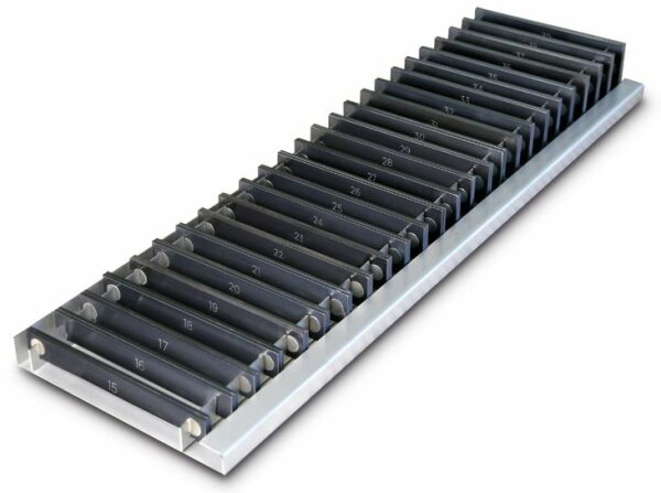 Parallelunterlagen magnetisch, Set (25 Paar) -&nbsp;125 &times; 15 - 39 x 2,5 mm(1mm-Abstufung)