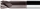 VAN HOORN  Torusfr&auml;ser VHPT, &Oslash; 0,2 - 2,0 mm, Z4, 30&deg;, GL 64 mm, TiAlN, HA-Schaft &Oslash; 6 mm