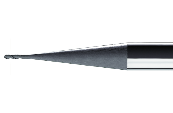 VAN HOORN  Graphit-Kugelfr&auml;ser VHMGK, &Oslash; 0,3 - 1,5 mm, Z2, 40&deg;, Diamantbeschichtet, HA-Schaft