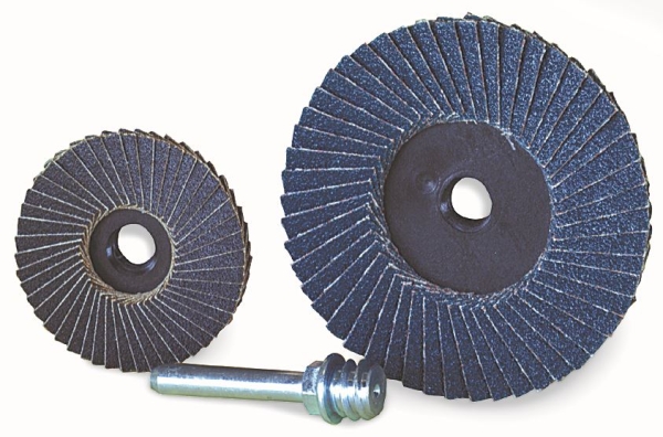 Mini-F&auml;cherschleifscheiben mit Zirkonkorund Typ K1 (flach), &Oslash; 50 mm, Innengewinde