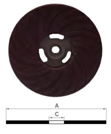 St&uuml;tzteller f&uuml;r Fiberscheiben Typ BP, &Oslash; 180 mm, Aufnahme M14