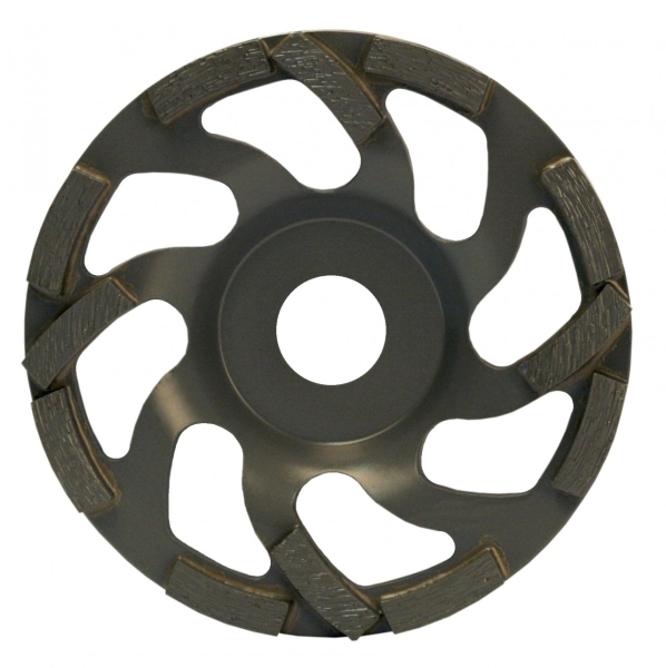 DIAM Diamantschleifteller - BETON - EPOXID "L" Schr&auml;ge Segmente H 5.5 mm Trockenschleifen