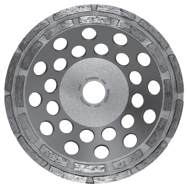 DIAM Diamantschleifteller - BETON - EPOXID doppelreihigen Segmenten Trockenschleifen - H 7 mm