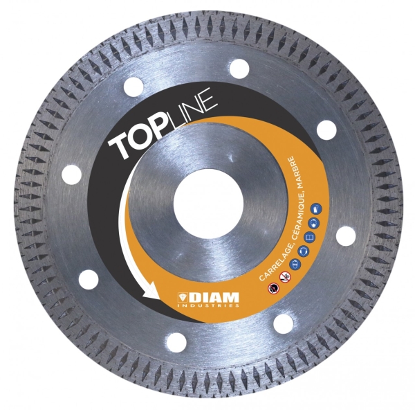 DIAM Diamanttrennscheibe &Oslash; 125/22,23 mm - FLIESEN - KERAMIK Feinsteinzeug, Steingut, Mosaik - Trockenschnitt - H 10 mm