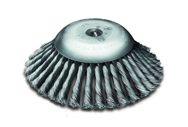 Kegelb&uuml;rsten, Stahldraht 0,5 mm, gezopft, f&uuml;r Motorsensen