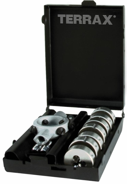 HSS Gewindeschneideisen-Satz 8 teilig, M3 - M12, DIN EN 22568, Schneideisenhalter 25x9 mm, DIN 225, in Industriekassette
